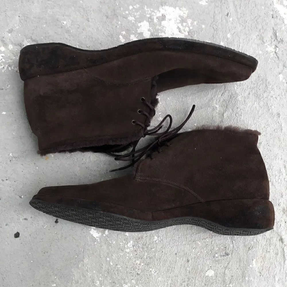 Ferragamo fur lined ankle boots